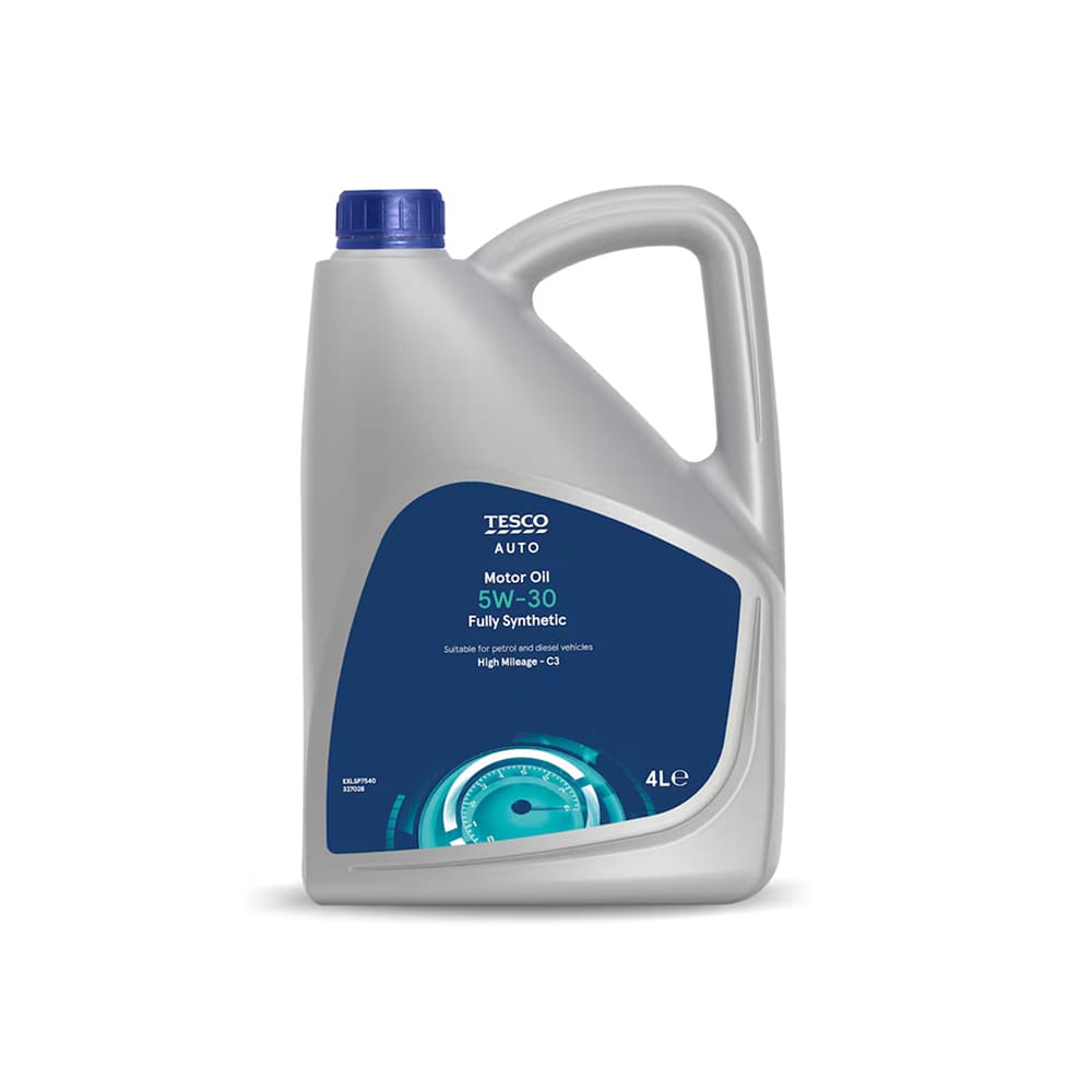 Tesco 5W-30 High Mileage Fully Synthetic Motor Oil 4L