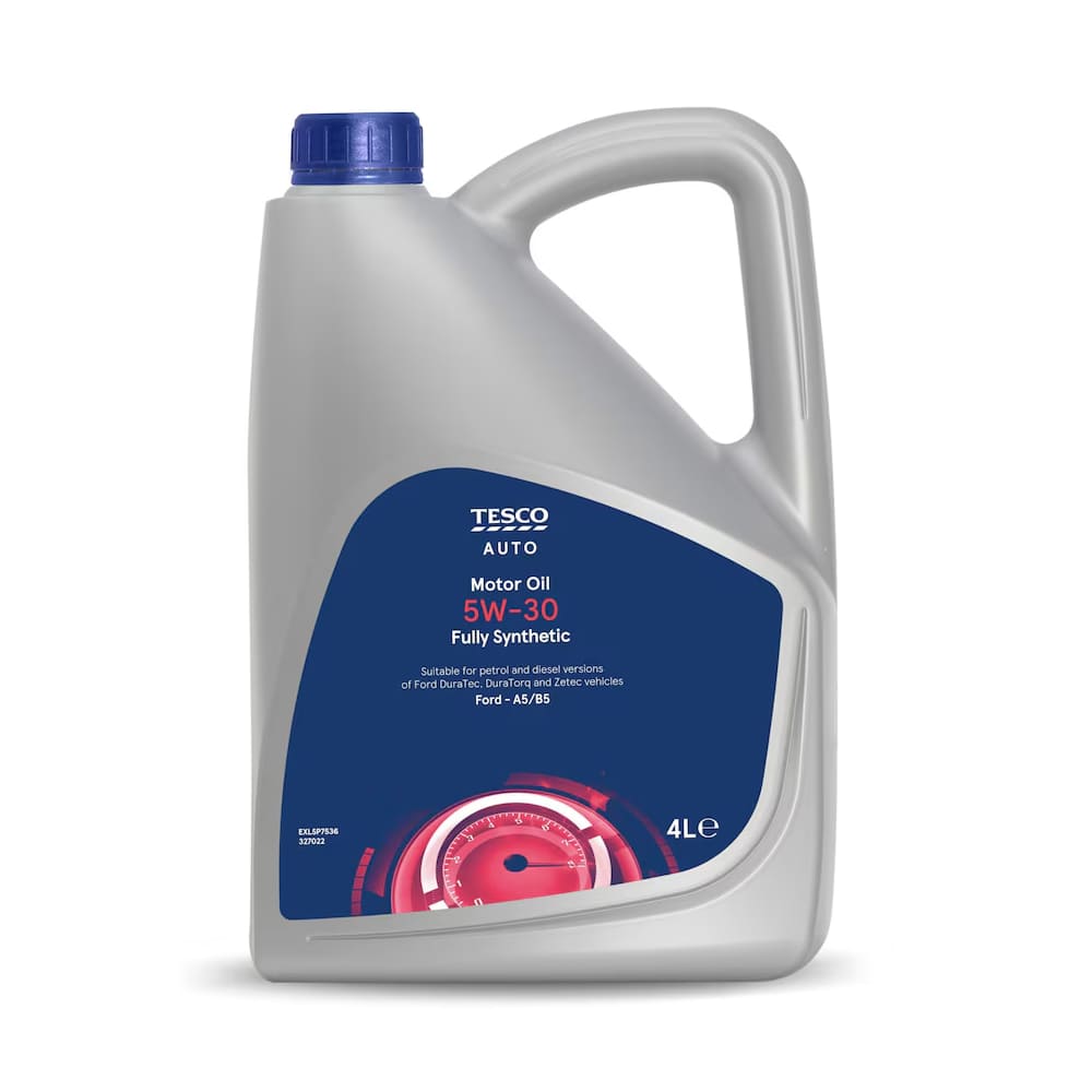 Tesco 5W-30 High Mileage Fully Synthetic Motor Oil 4L